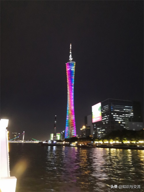 广州塔夜景实拍图片