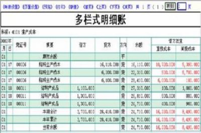 ​多栏式明细账月末栏结账怎么填？