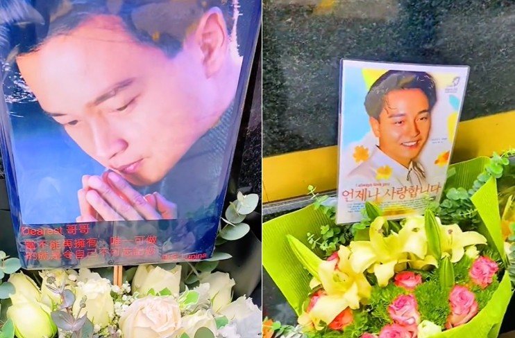 张国荣坠楼监控（张国荣坠楼去世现场人山人海）