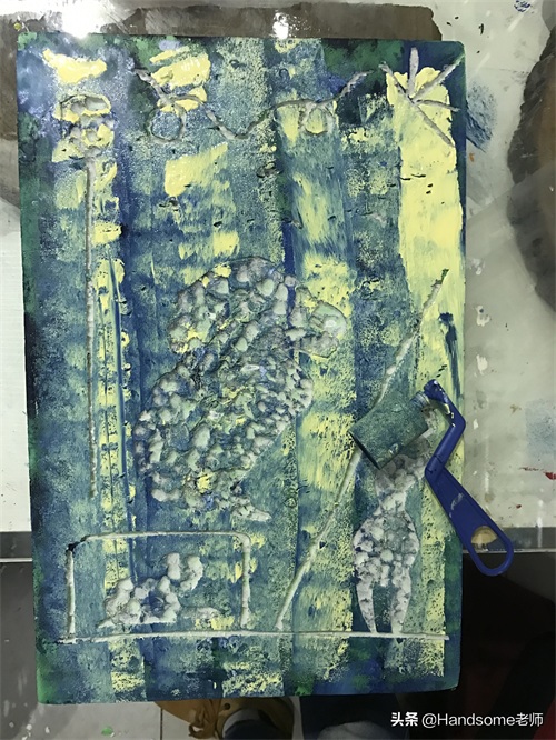 幼教之创意美术课程：平面构成（分割）-拓印画——狮子的房间