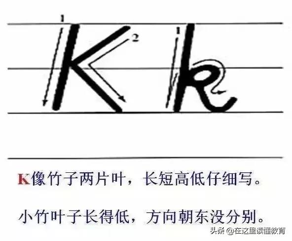 24个英文字母正确规范的书写(26个英文字母规范书写技巧)(12)