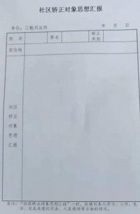 ​社区矫正思想报告(范文）