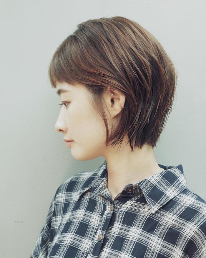 短发搭配空气刘海,年轻时尚又减龄